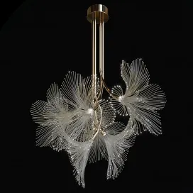 Chandelier light vargov fiber optic light